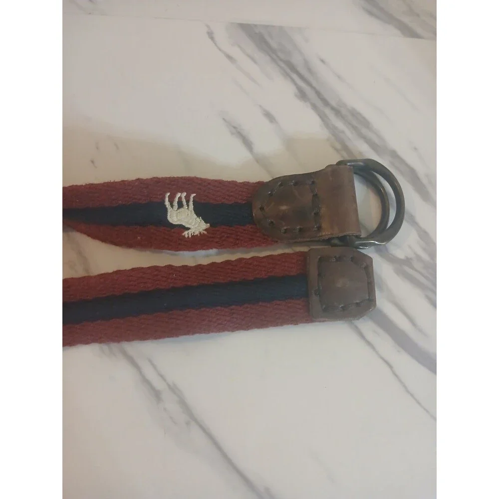 Abercrombie & Fitch Boys Moose Logo  Woven Belt D-Ring